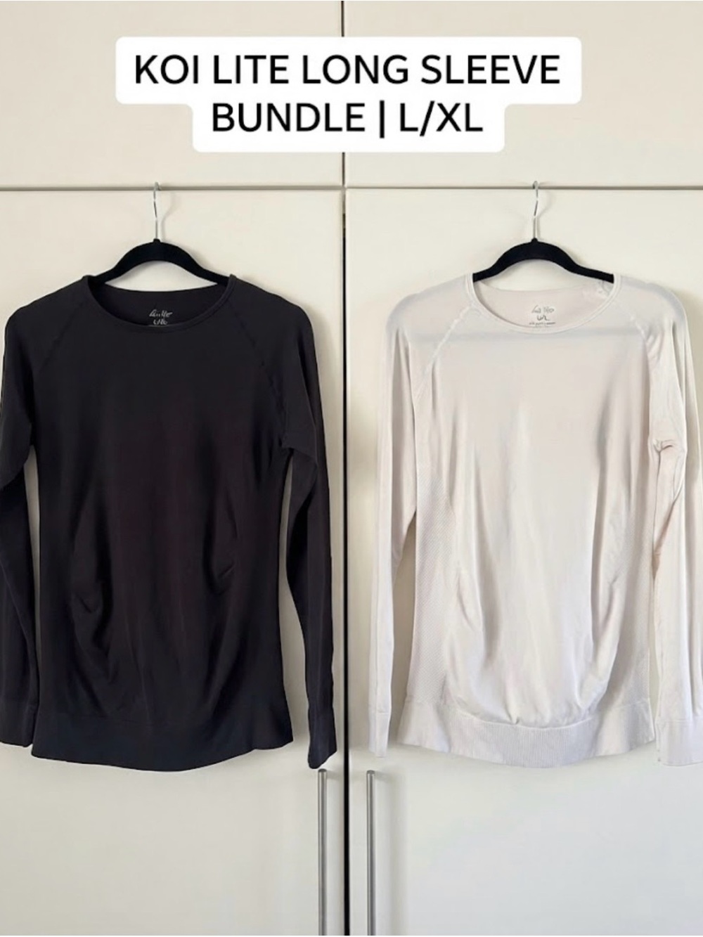 KOI 315 Women's Stretch Long-Sleeve Seamless Knit Divine Under scrub Bundle XL